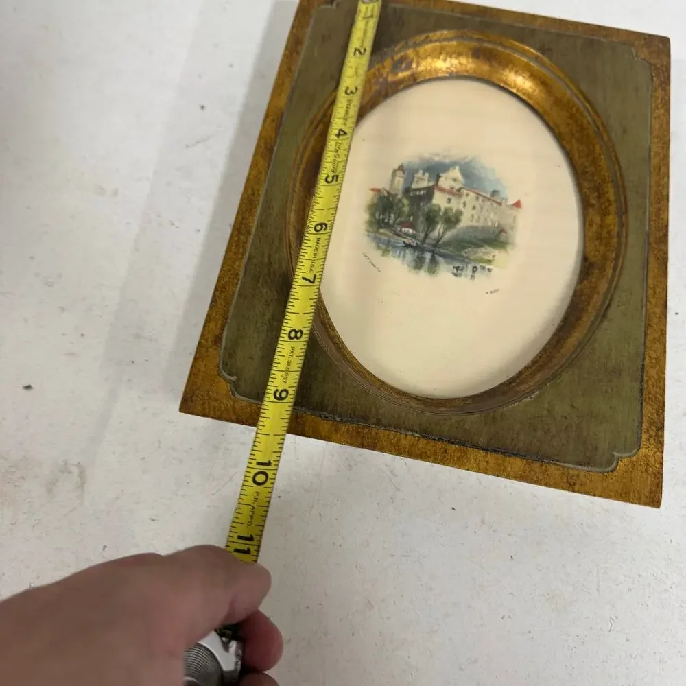 Vintage Framed JMW Turner Litho Vignette Art Print W. Miller Gold Gilt Framed